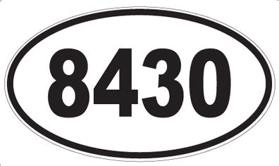 8430 - Oval Sticker