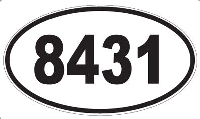 8431 - Oval Sticker