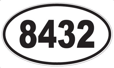 8432 - Oval Sticker