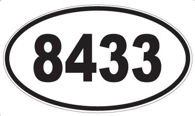 8433 - Oval Sticker