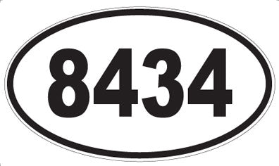 8434 - Oval Sticker