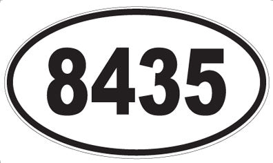 8435 - Oval Sticker