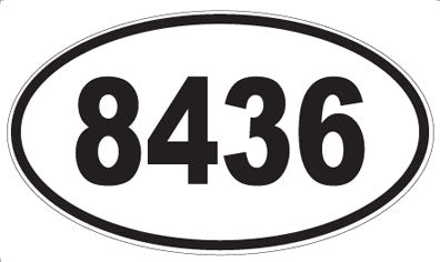 8436 - Oval Sticker