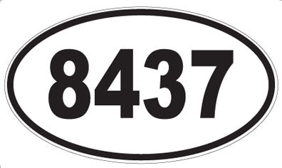 8437 - Oval Sticker
