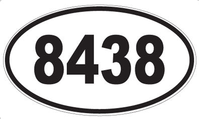 8438 - Oval Sticker