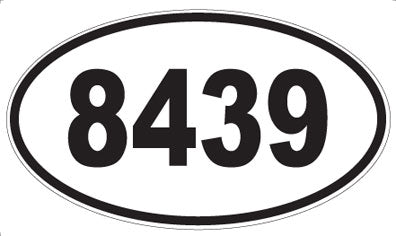 8439 - Oval Sticker