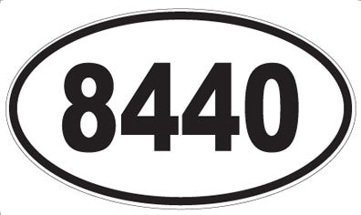 8440 - Oval Sticker