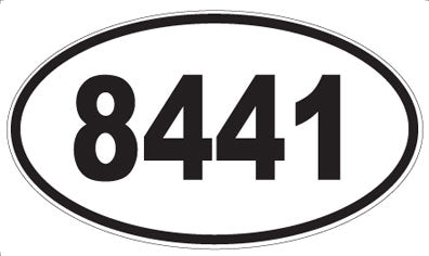 8441 - Oval Sticker