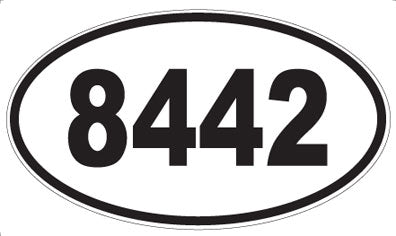 8442 - Oval Sticker