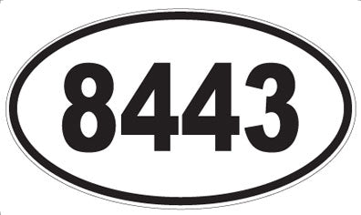 8443 - Oval Sticker