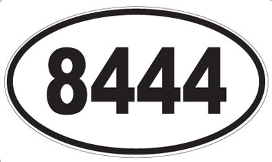 8444 - Oval Sticker