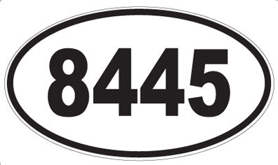 8445 - Oval Sticker