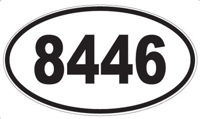 8446 - Oval Sticker