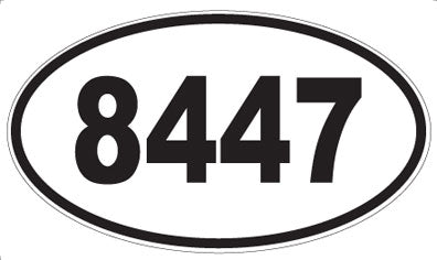 8447 - Oval Sticker