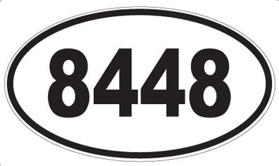 8448 - Oval Sticker