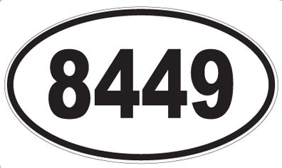 8449 - Oval Sticker