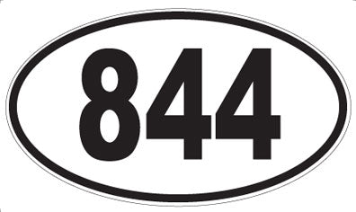 844 - Oval Sticker