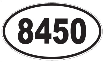 8450 - Oval Sticker