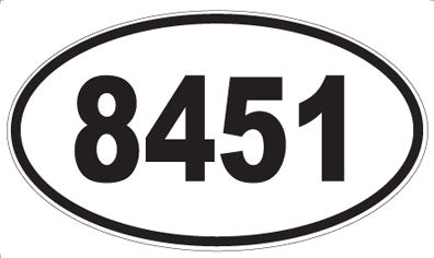 8451 - Oval Sticker