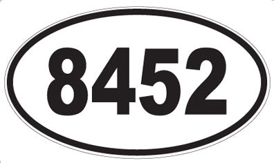 8452 - Oval Sticker