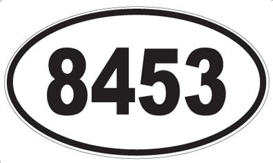 8453 - Oval Sticker