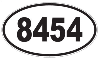 8454 - Oval Sticker