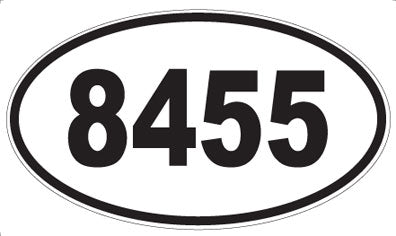 8455 - Oval Sticker