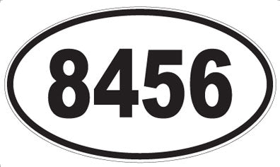 8456 - Oval Sticker
