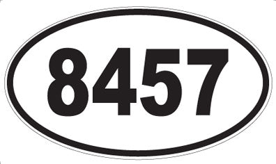8457 - Oval Sticker