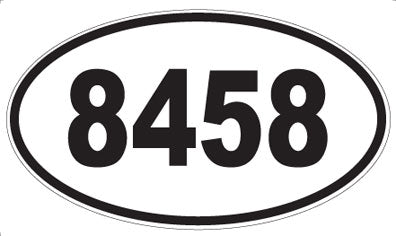 8458 - Oval Sticker