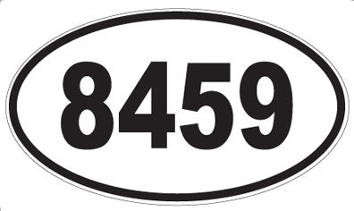 8459 - Oval Sticker