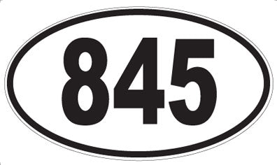 845 - Oval Sticker