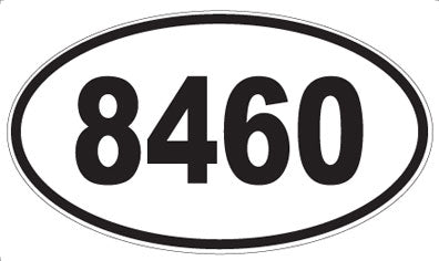 8460 - Oval Sticker