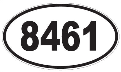 8461 - Oval Sticker