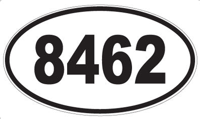 8462 - Oval Sticker