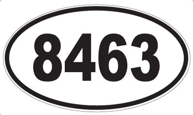 8463 - Oval Sticker