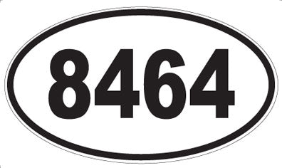 8464 - Oval Sticker