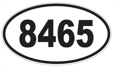 8465 - Oval Sticker