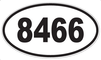8466 - Oval Sticker