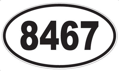 8467 - Oval Sticker