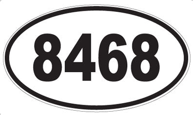 8468 - Oval Sticker