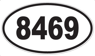 8469 - Oval Sticker