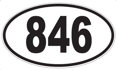 846 - Oval Sticker