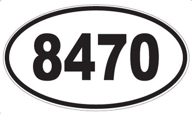 8470 - Oval Sticker