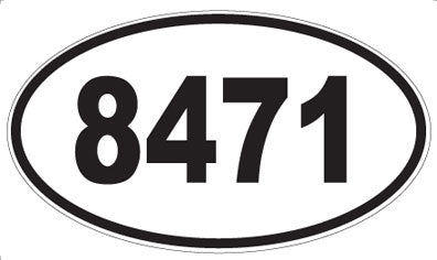 8471 - Oval Sticker