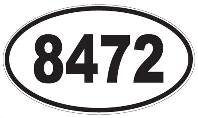 8472 - Oval Sticker