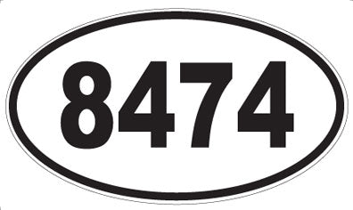 8474 - Oval Sticker