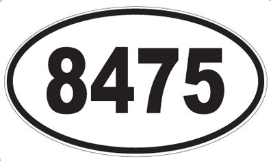 8475 - Oval Sticker