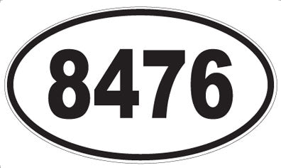 8476 - Oval Sticker