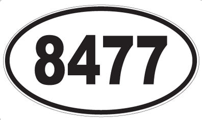 8477 - Oval Sticker